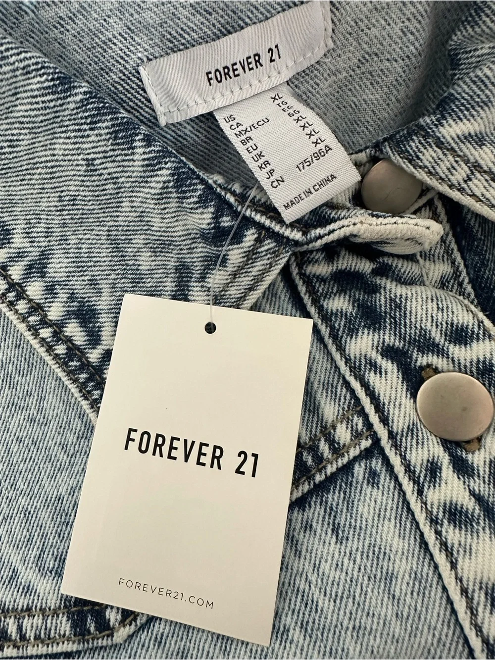 Forever 21 Light Wash Denim Mini Dress - Picture 5 of 7